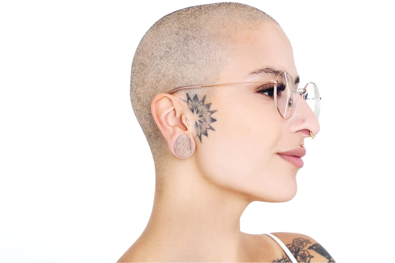 PIERCINGLINE Holz Plug TROPFEN Damen Herren Ohr Piercing Farb- und Größenauswahl