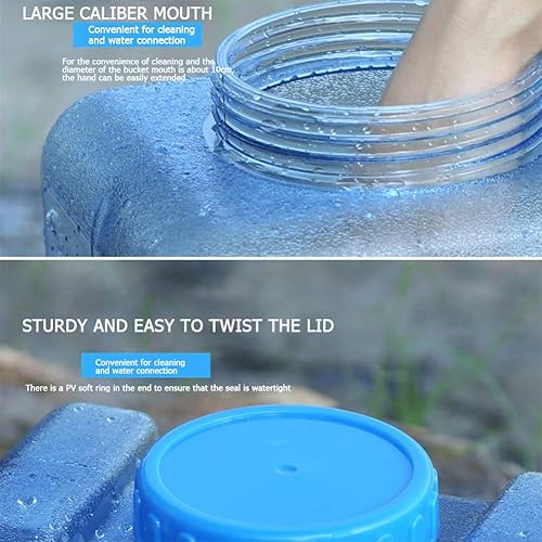 Miniatura 4 de Orgonite Contenedor de agua portátil de 12 litros con grifo, sin BPA, reutilizable, duradero, impermeable, fácil de limpiar, adecuado para camping,