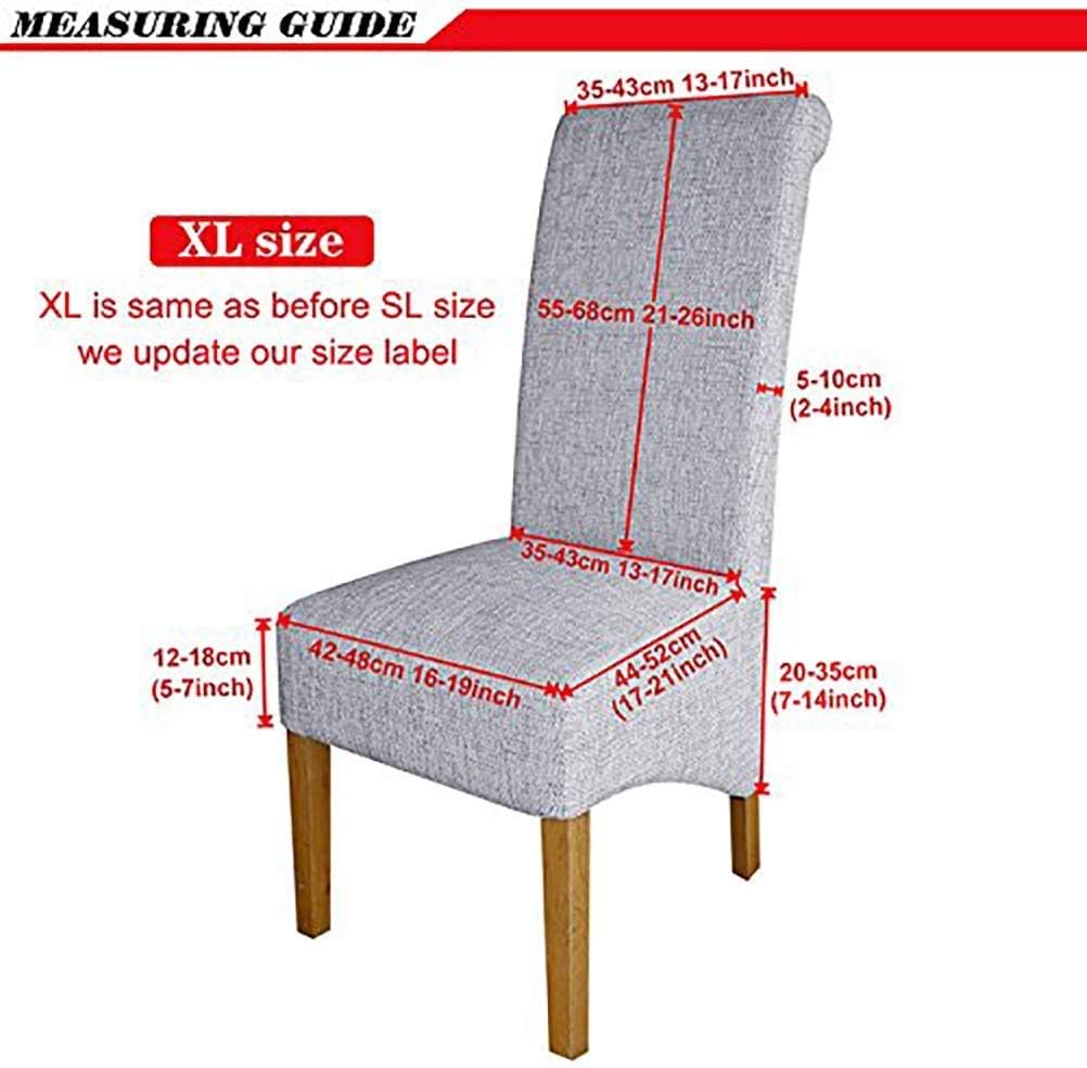 LANSHENG Velvet Dining Chair Covers, Stretch High Back Chair Seat Protector Slipcovers - Image 5