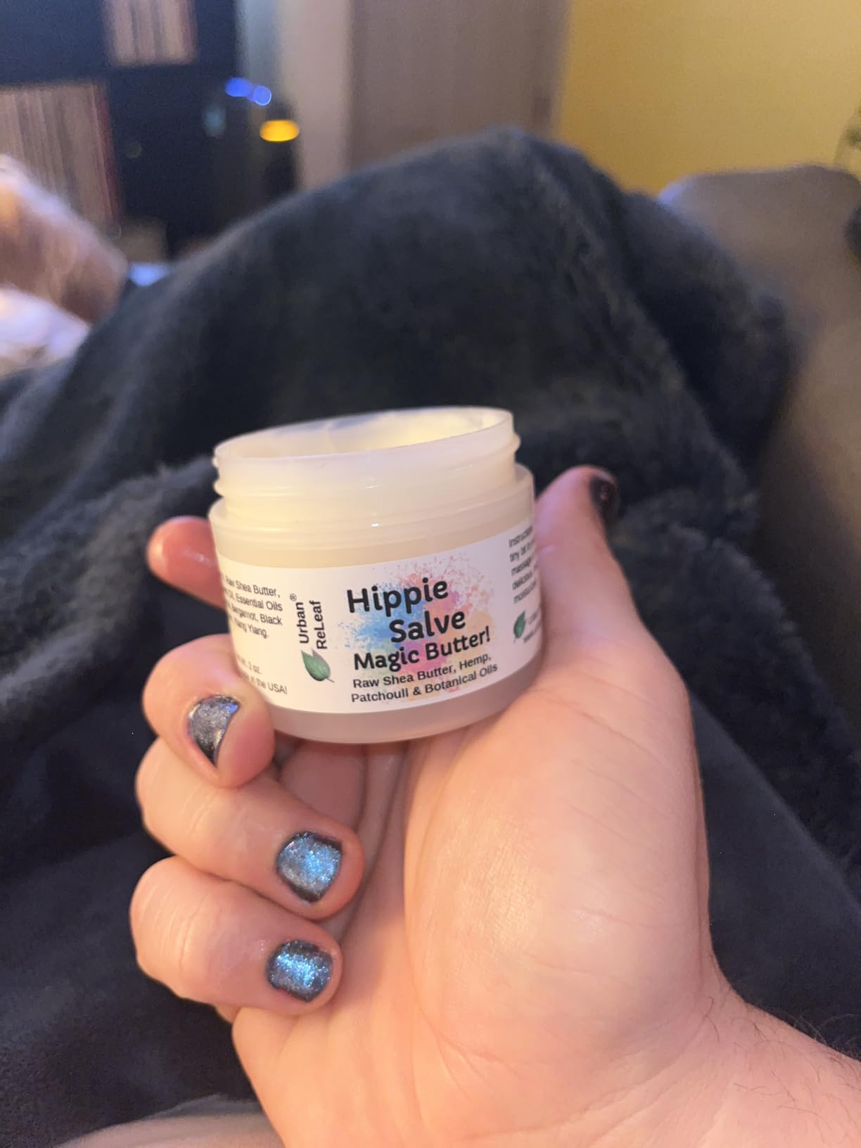 Urban ReLeaf Hippie Salve Magic Butter ! Groovy Botanicals, Shea Butter and 100% Natural, Patchouli, Ylang, Bergamot, Vitamin Rich, Deeply Moisturizing & Soothing 2 ounces