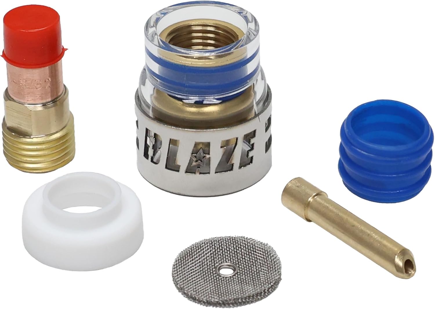 Blaze TIG Star Alumina Champagne Style TIG Welding Cup, Triple Screen Diffuser System, Fits WP-17/18/26, Size #24