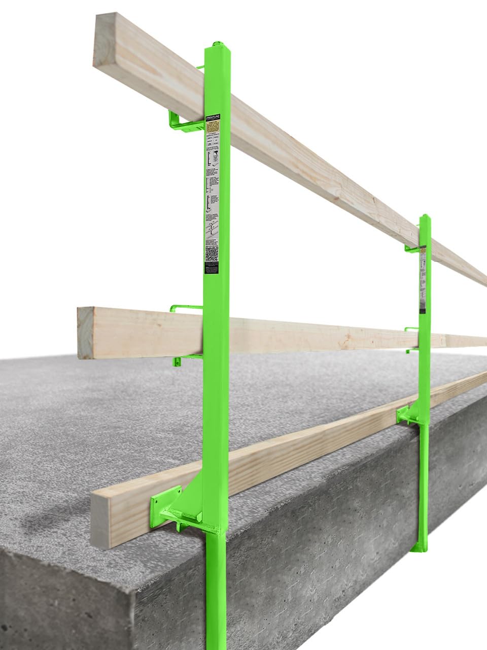 Frontline Slab Grabber System for Concrete Substrates | Non-penetrating Anchor | Adjust easily and fit concrete slabs | include slots for top rails | OSHA & ANSI Compliant (Green)
