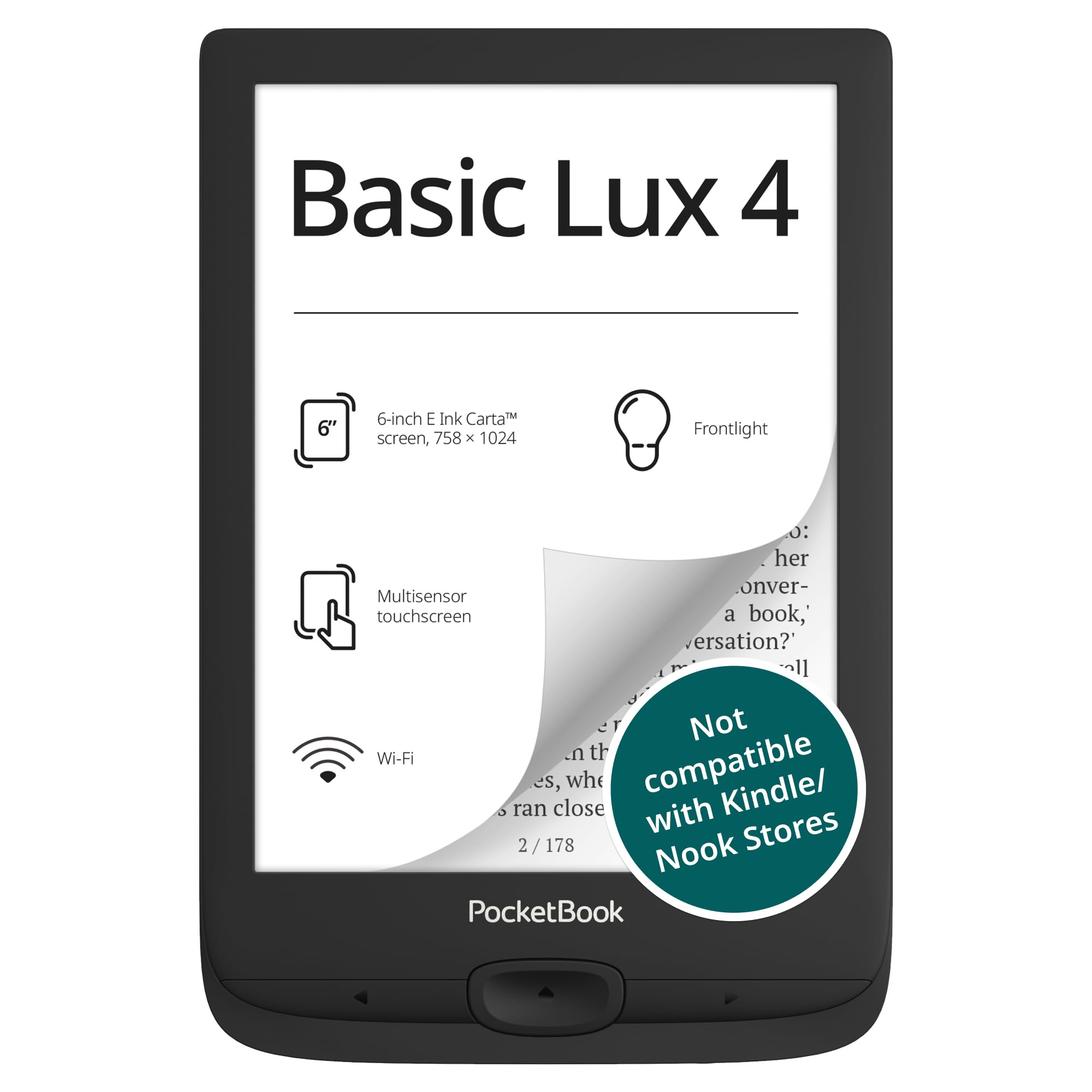 PocketBook 618 Basic Lux 4 Black