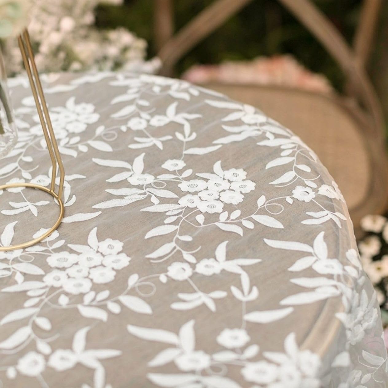 PEONY tafelkleed - Wit - Keuken & tafellinnen