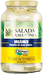 Palmito Açaí Inteiro Orgânico Salada Amazônia 500g