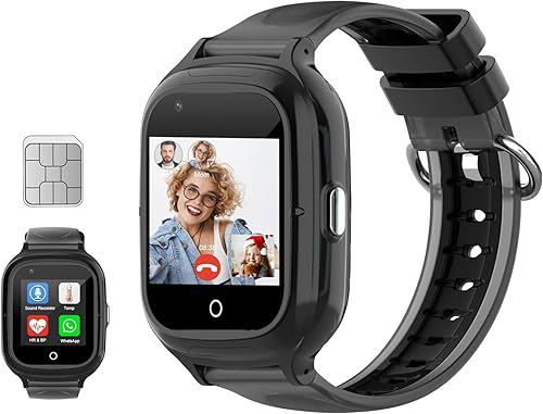 Miniatura 11 de LogHog 4G - Relojes inteligentes para niñas, teléfono de muñeca desbloqueado con seguimiento GPS en tiempo real, videollamadas, cámara, temperatura,