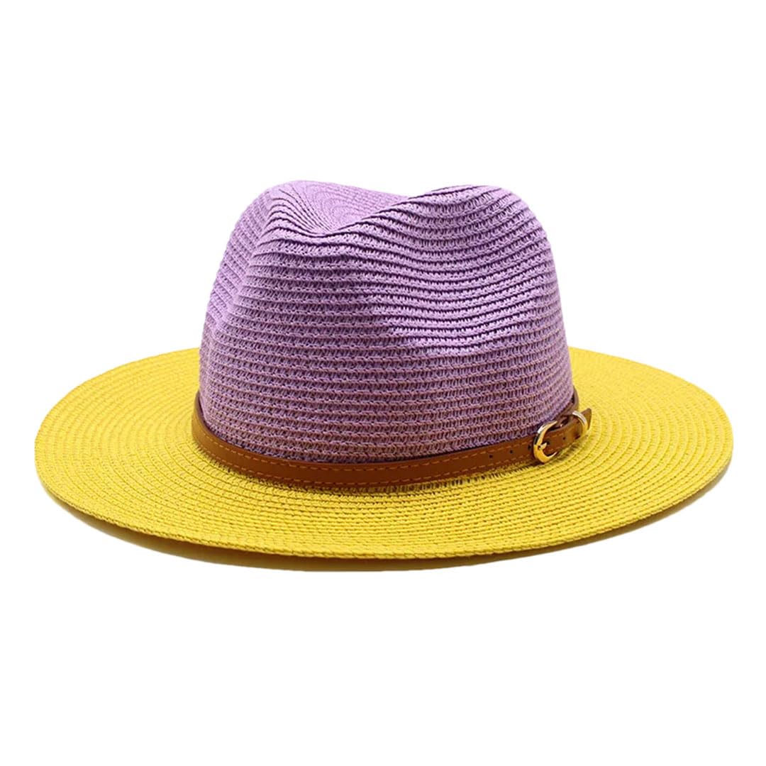LCUVIMPEX Bucket Hats， Women Straw Sun Hat Multicolor Protection Outdoor Beach(1)