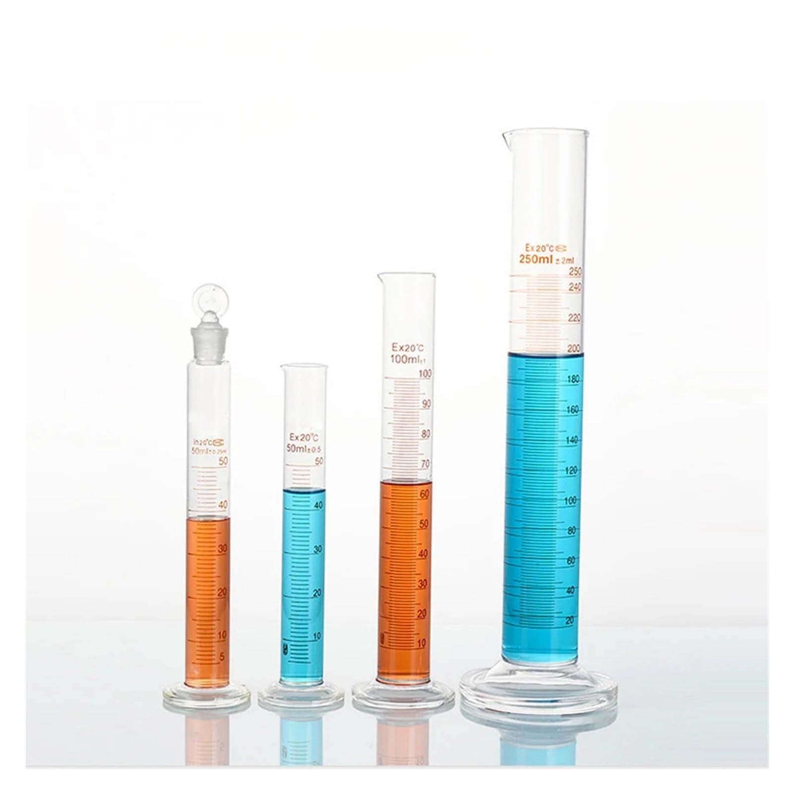 Cilindro graduato in vetro con tappo graduato(20ML)