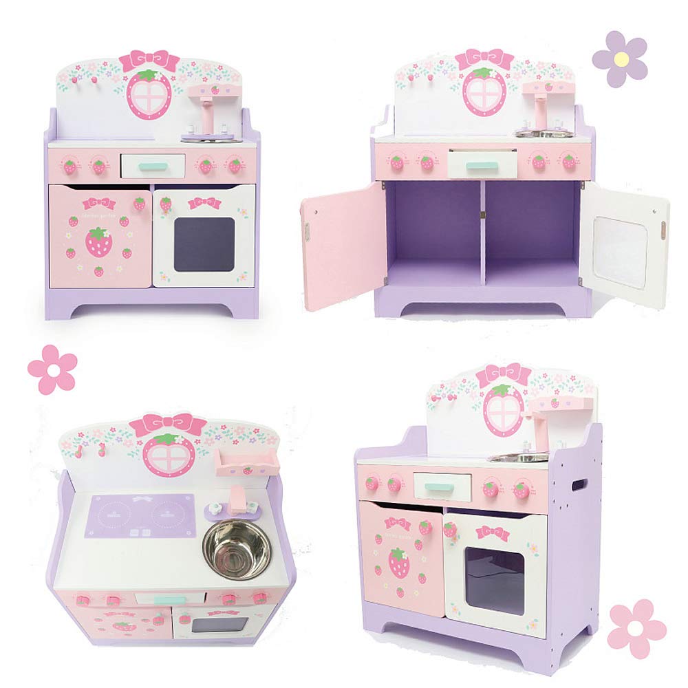Amazon | マザーガーデン 木のおままごと 木製 野いちご 組立 キッチン 