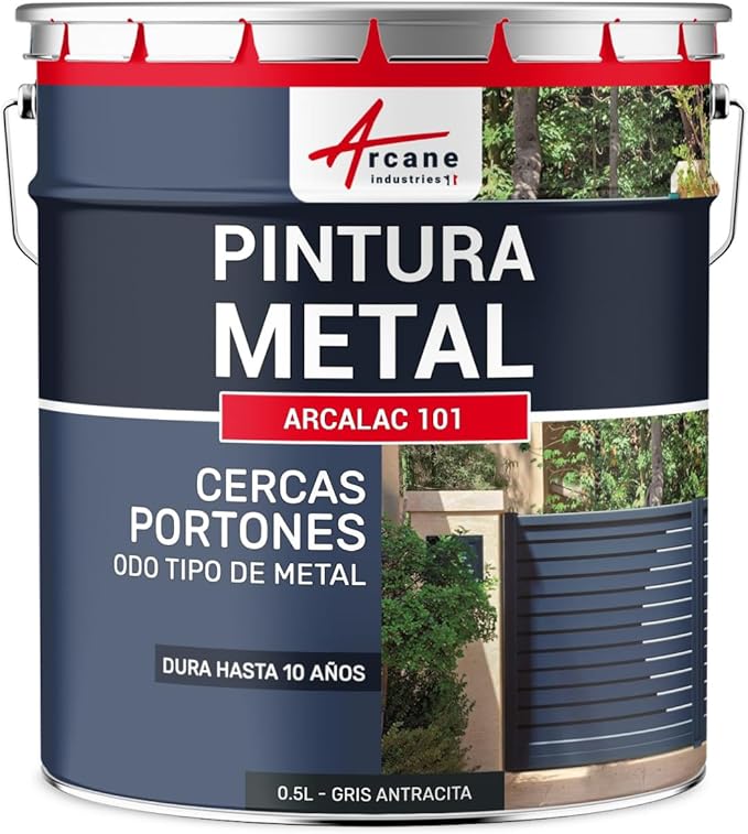 Pintura para Metal - ARCALAQUE 101-0.5 L Gris Antracita - RAL 7016 - ARCANE INDUSTRIES - 0.5 L Gris Antracita - RAL 7016 - ARCANE INDUSTRIES