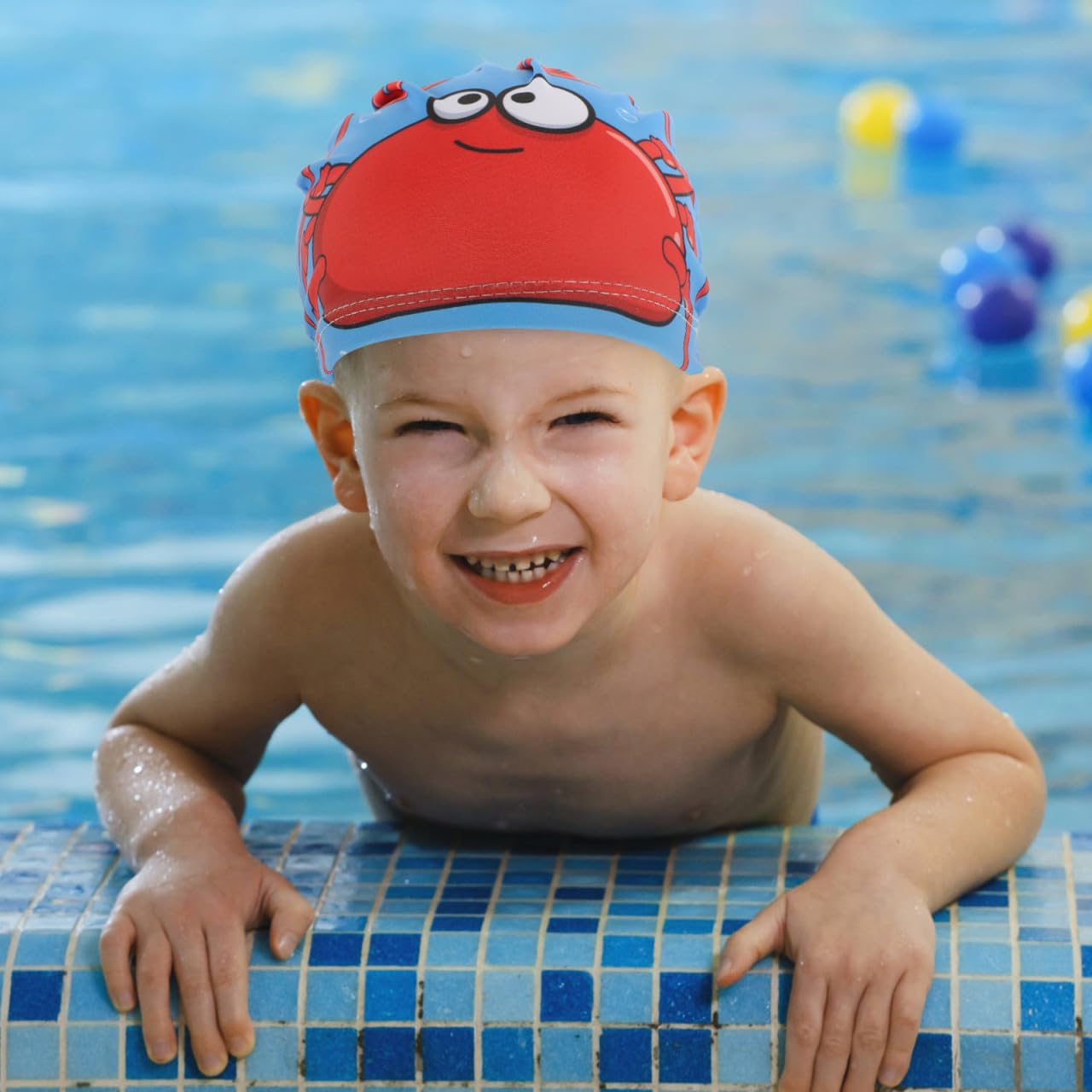 VANZACK 20pièces Bonnet De Bain pour Bonnets Crabe Licorne Sirène Baleine Élastique Et Flexible pour Natation Spa Et Baignade
