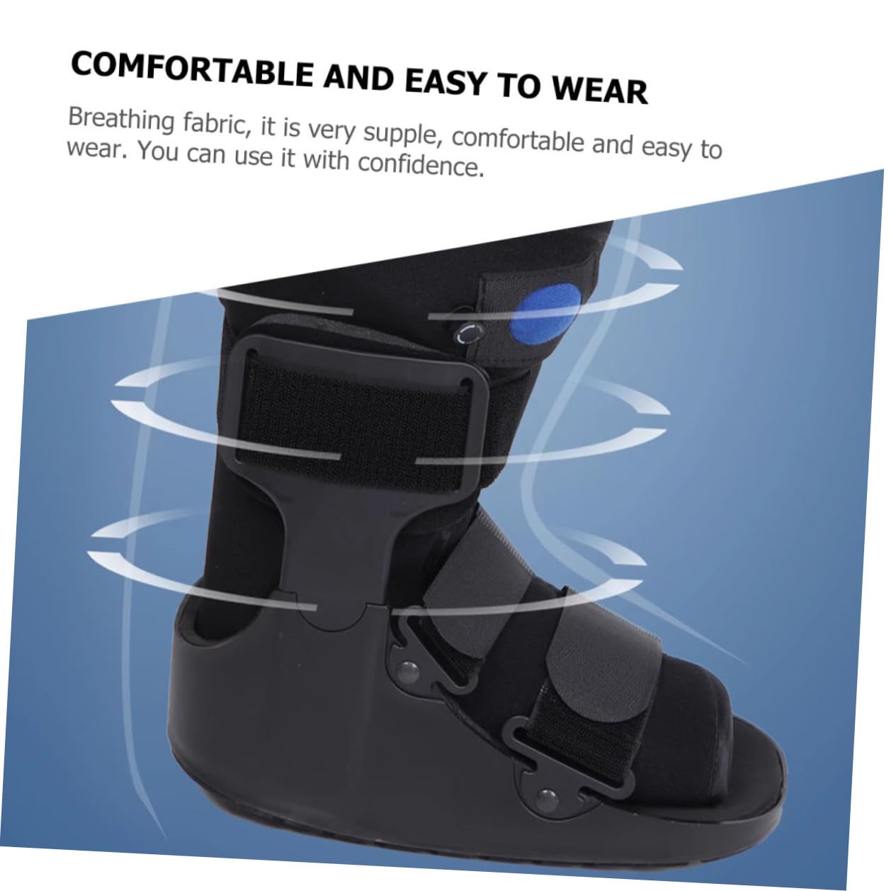 Veemoon Low-profile Ankle Walking Boot with Inflatable Cushion, Foot Sprains Stabilizer and Medical Foot Brace Support for Adult and Post-surgery Rehabilitation