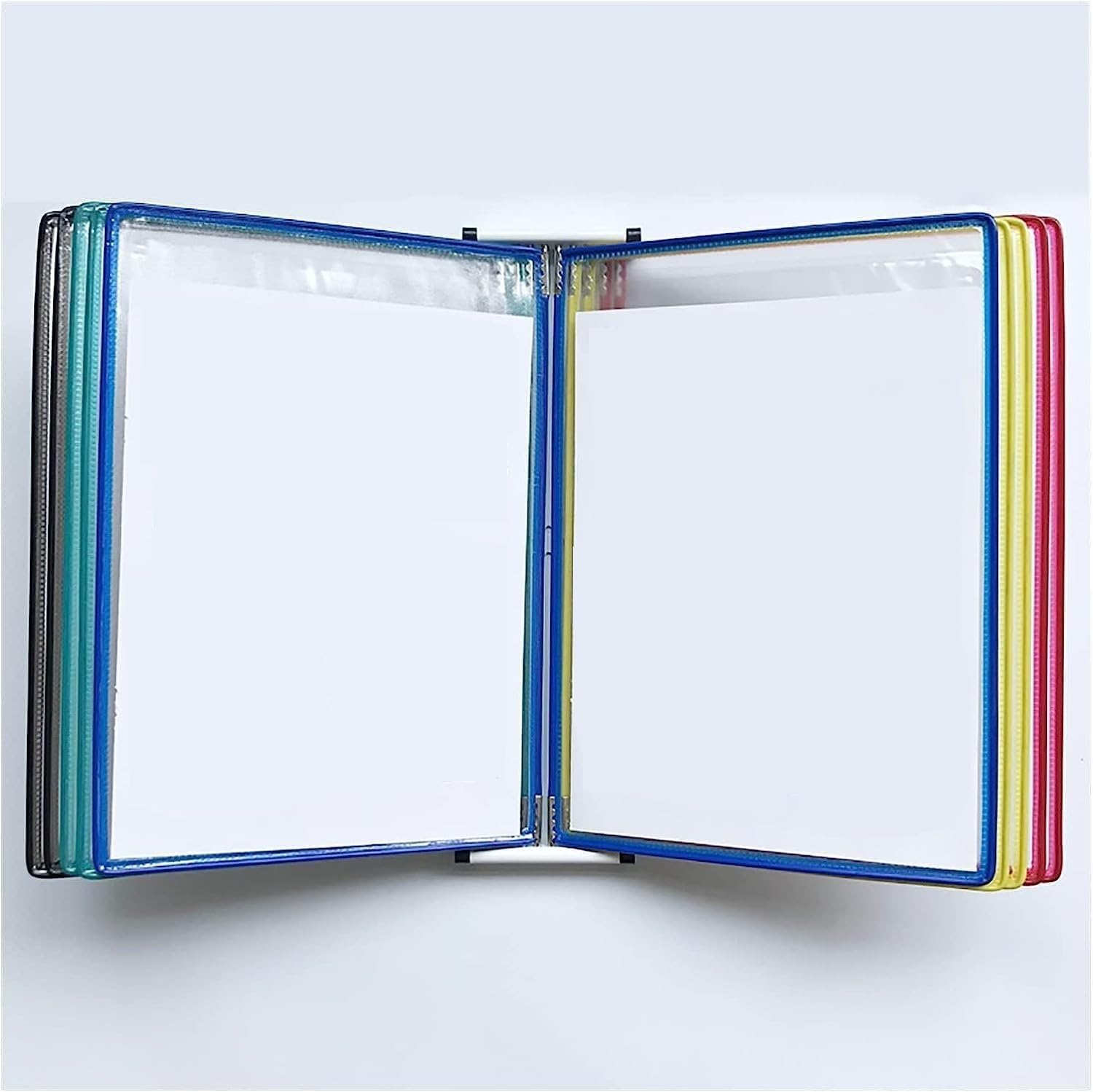 Cartella Cartella multistrato Cartella portfolio a Organizer for libri a fogli mobili da parete, fogli for poster con 10 tasche, portadocumenti A4 adatto for ufficio/officina/sala espositiva/reception