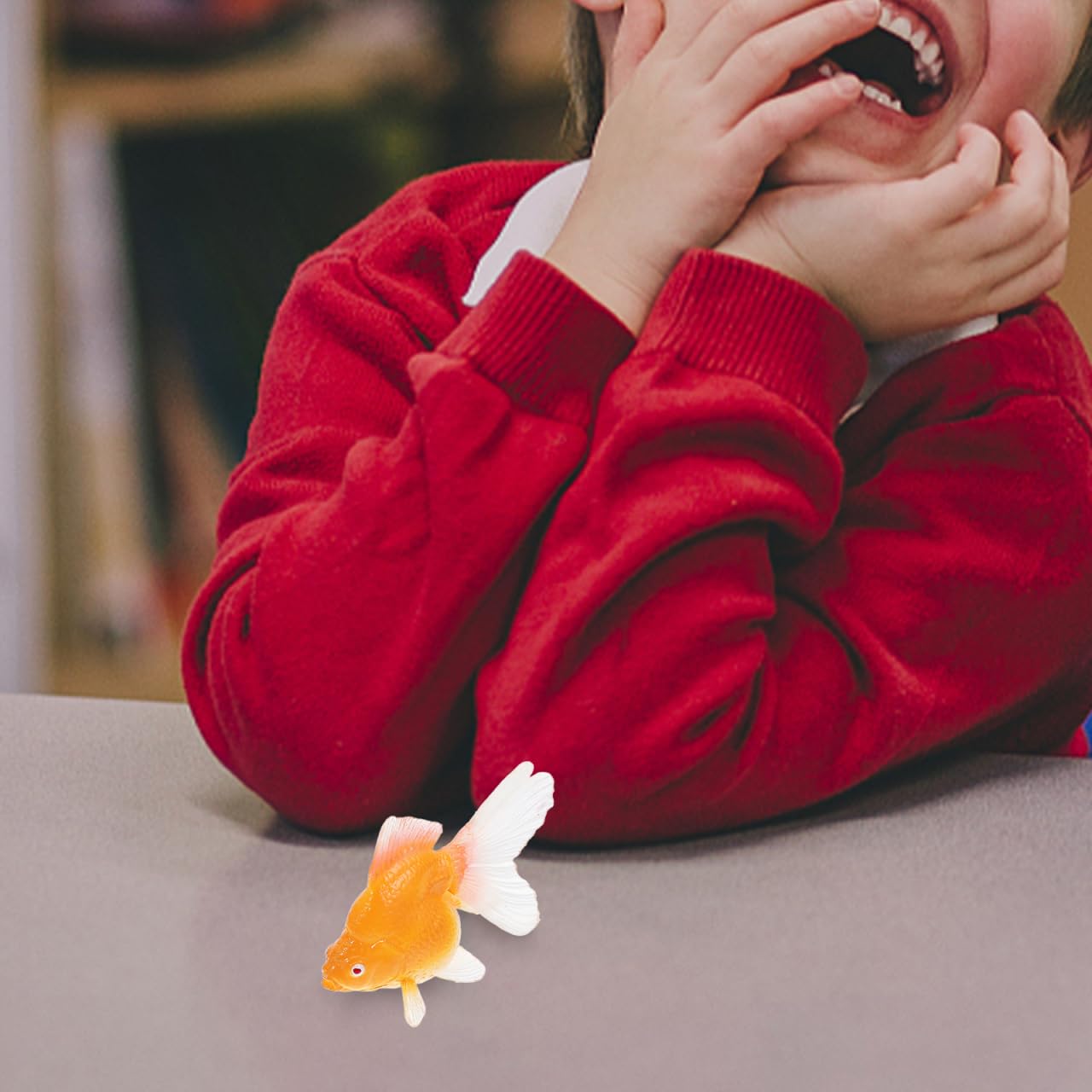 Vaguelly Simulated Goldfish Model - Miniature Plastic Fish Figurine for Tabletop Garden Dollhouse and Cake Decoration - Image 3