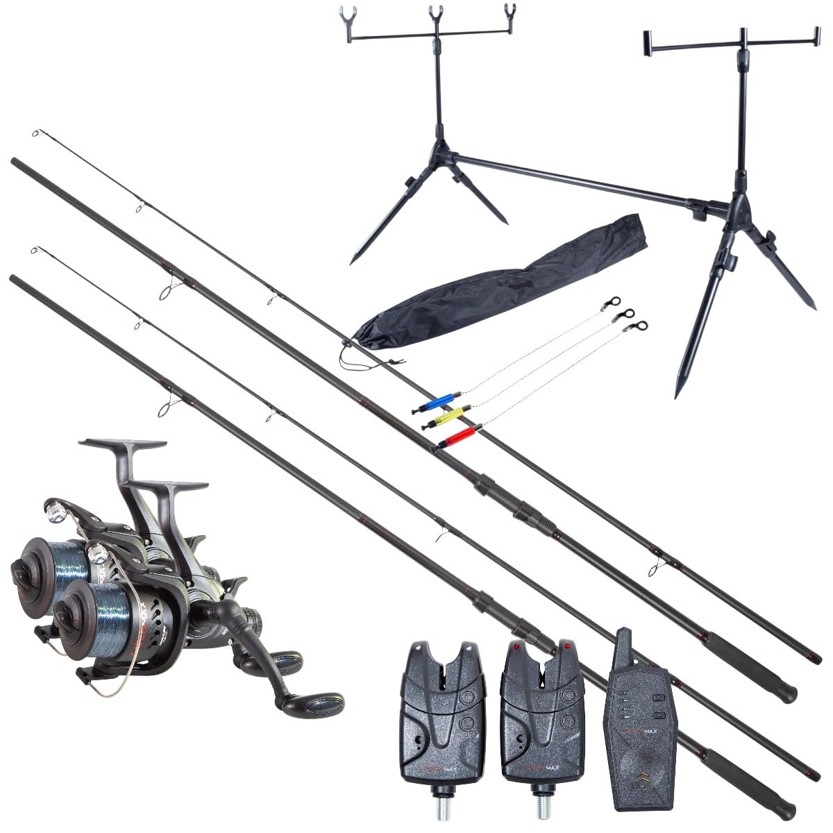 Complete Specimen Stalker Set De Cañas 3.00m (20-80 G) - Combo Carpfishing