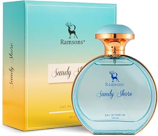 Ramsons - SANDY SHORE Eau De Parfum | 100 ML | Perfume For Women | TN - Mint, Lavender, Bergamot, Mandarin orange, Lemon | MN - Sea grass, Ginger, Jasmine Rose | BN - Musk, Sandalwood, Cedar
