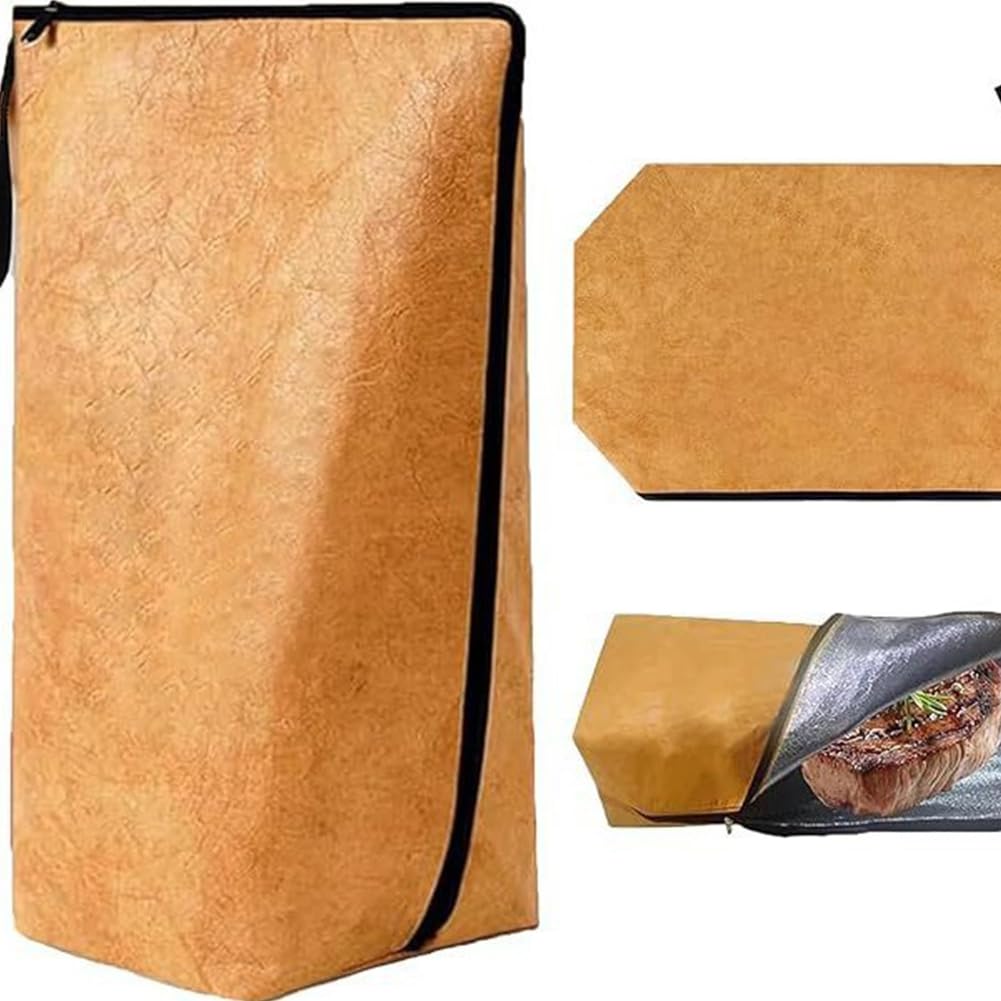 BBQ Meat Resting Blanket,Keeps Meat Warm Reusable Bag,Insulated Bag With Wide Mouth, Reusable Portable Barbecue Bag With Handle For Picnic Camping Grilling Meat Brisket Bacon Beef Turkeys