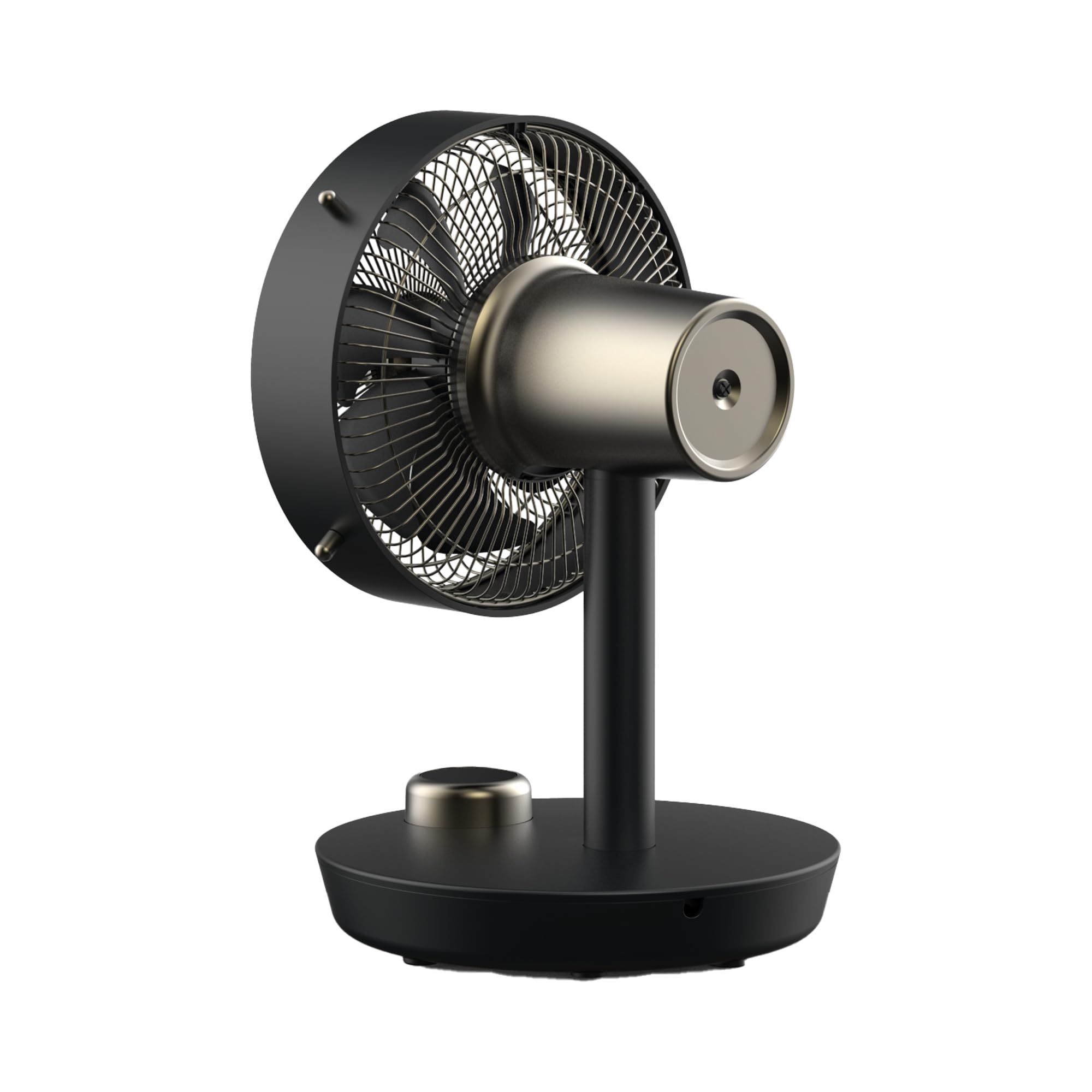 Premium Tischventilator, Ventilator leise aus Metall mit 12 Stufen, Digital-Display, 90° Oszillation, 8h Timer, Luftstrom bis 6,4 m/s, für Schlafzimmer - Anthrazit