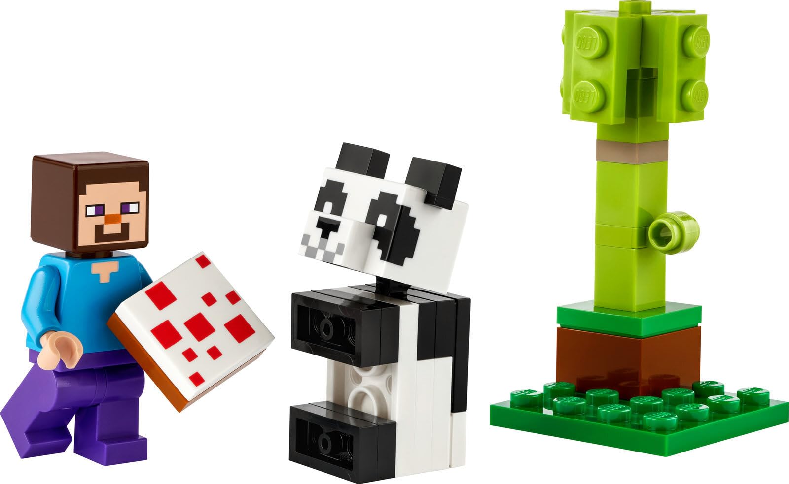 Lego Set: 21262 Die Windmühlenfarm & 30672 Steve mit Baby-Panda