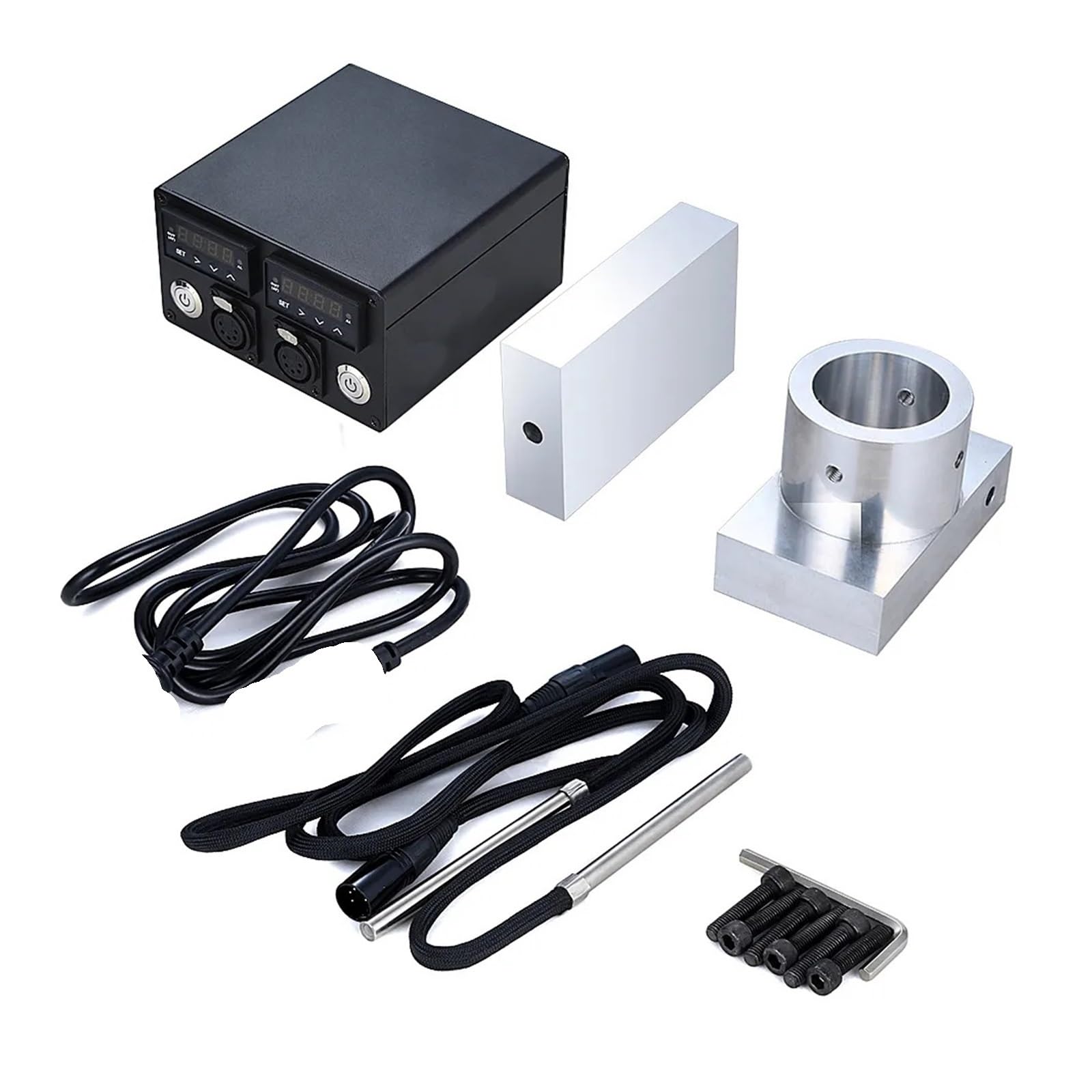 Kit de placa de prensa de resina de 3x5 pulgadas con módulo controlador de temperatura PID doble, Compatible con varias prensas hidráulicas, marco A/H