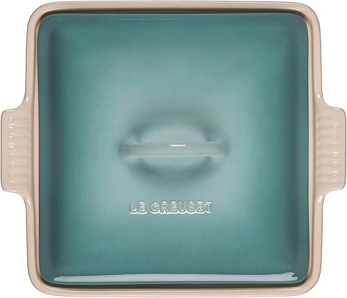 Miniatura 4 de Le Creuset Stoneware Heritage - Cazuela cuadrada cubierta, 9 pulgadas, sal marina