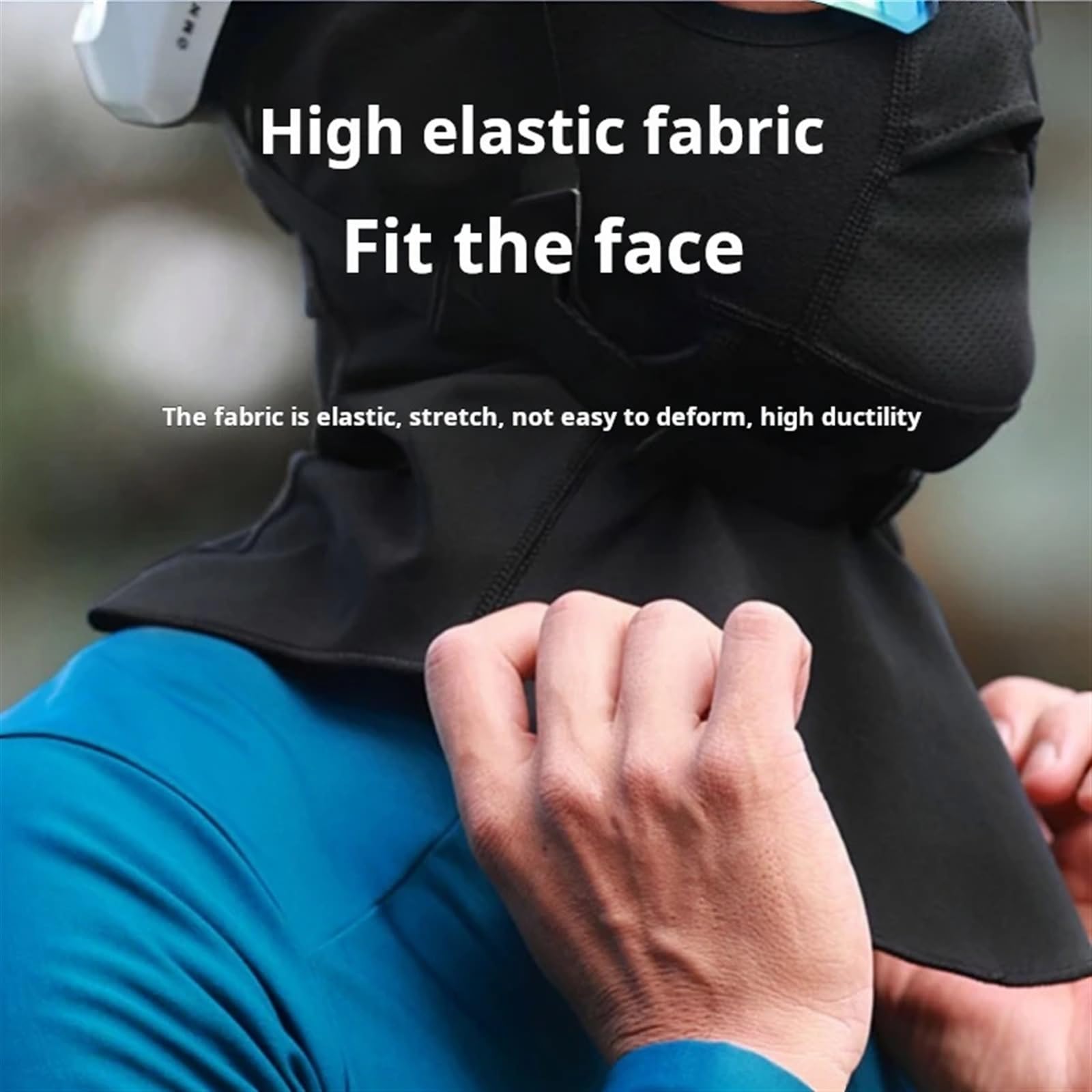 Máscara a Prueba de Viento for Ciclismo Máscaras de ángulo de visión Grande for Hombres Máscara Facial Completa con Bloqueo de Temperatura y Almacenamiento de Calor(L)