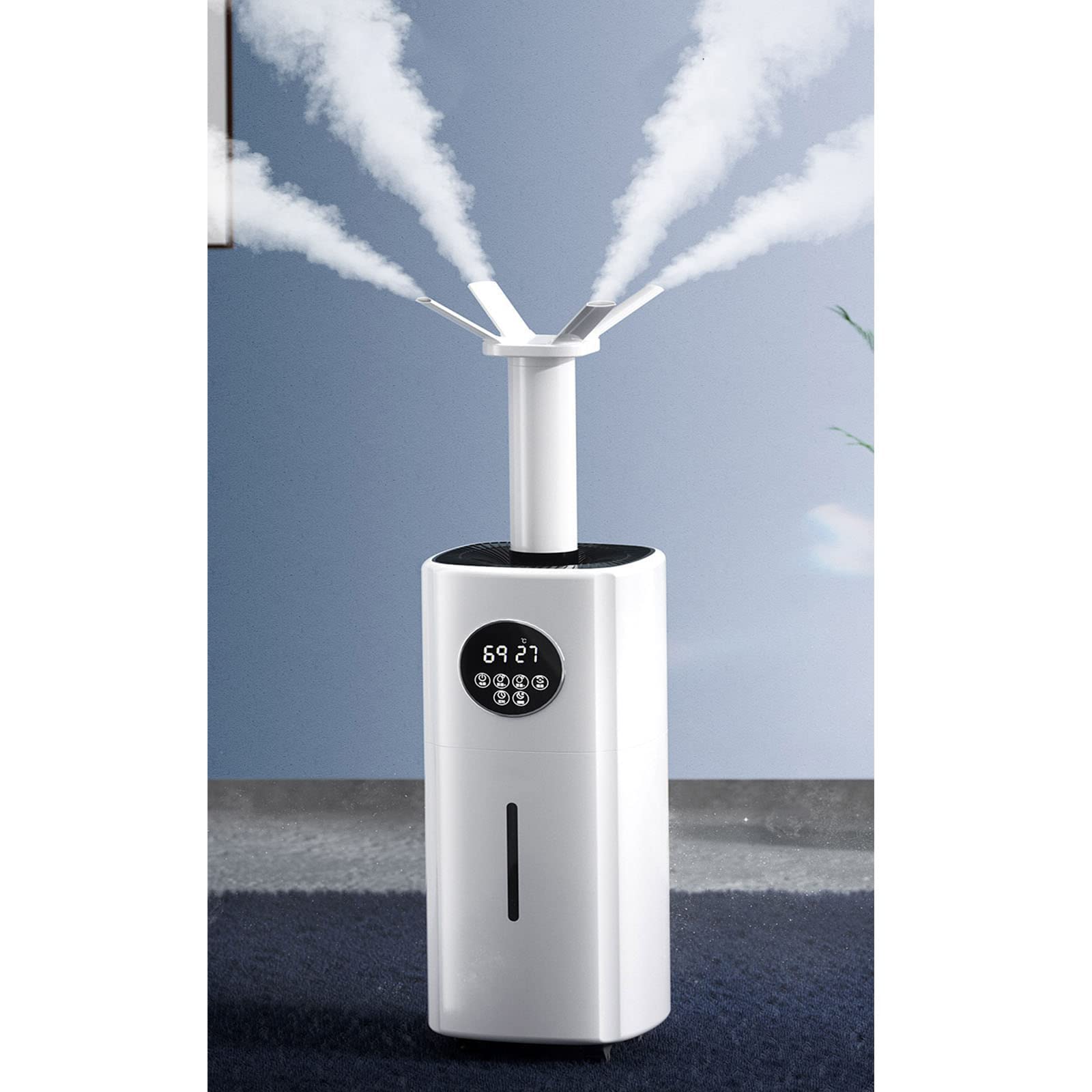 Humidificador Humidificador de Vapor de 21 L Humidificador de Aire Humidificador silencioso, Humidificador de Aterrizaje de Gran Capacidad Apagado automático sin Agua