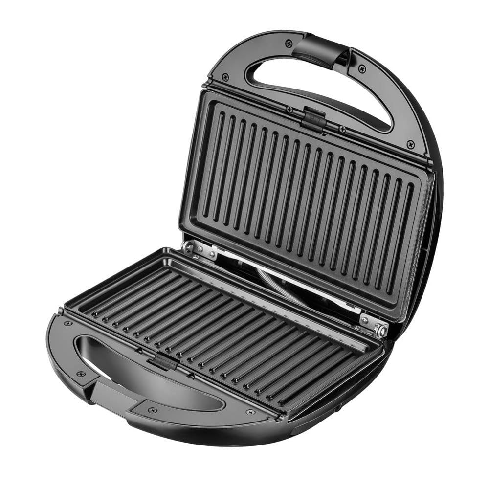 5in1 Sandwichmaker | Waffeleisen | Kontaktgrill | Elektrogrill | Multigrill | Nussbäcker | Zaubernuss Oreschki | 1200 Watt | 5 auswechselbare Platten | Edelstahl | Antihaftbeschichtet (5 Platten)