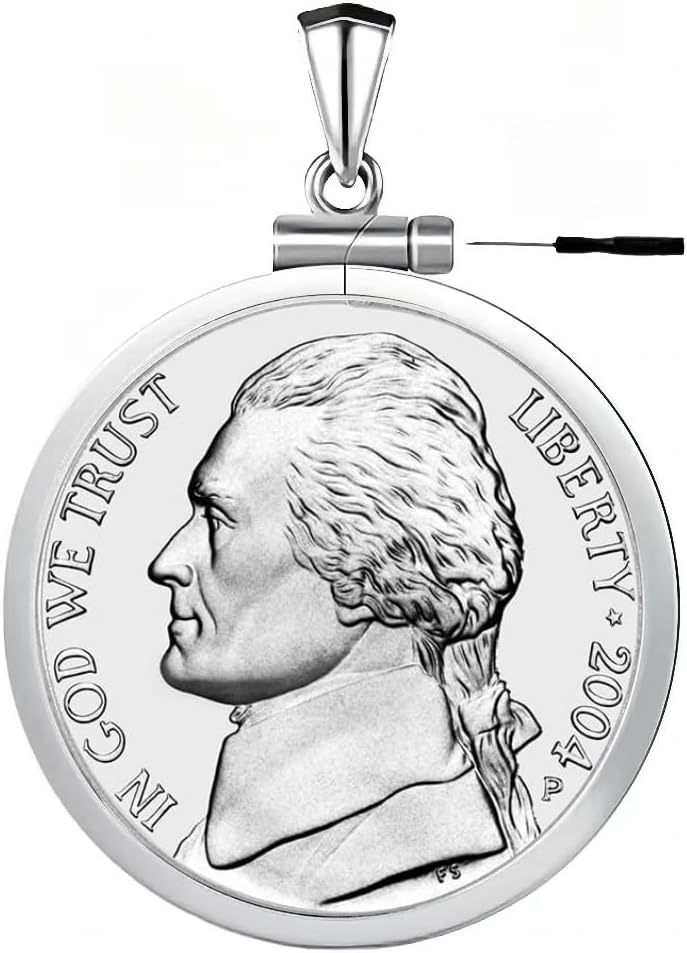 Sterling Silver 5 Cent/Buffalo Nickel Border Screw Top Coin Border is suitable for 21.22mm diameter 2mm thickness, Coins Not Included - Image 2