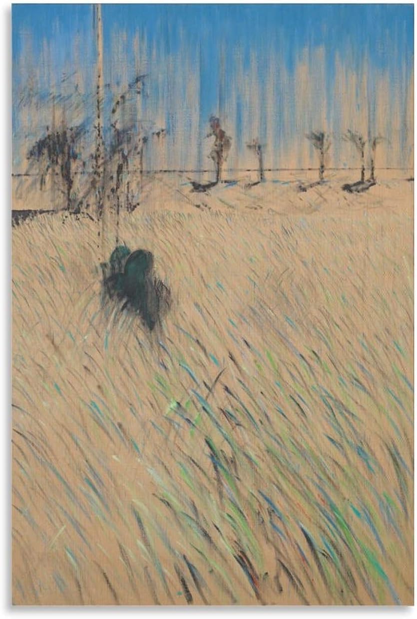 Matvsd Kohecs Francis Bacon Landscape 1952 Canvas Wall Art for Living Room, 16x24in, Unframed