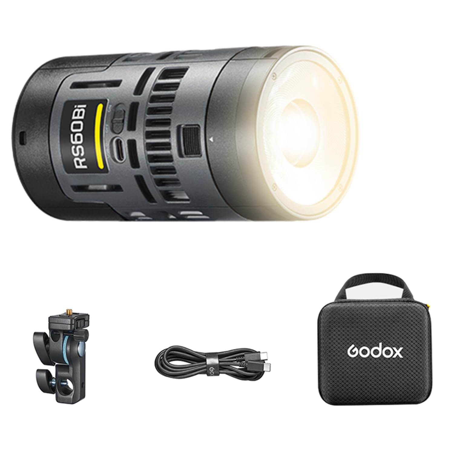 Godox RS60 LED Video Light, Bi-Color Led Monolight, Studio Light Supports DMX/APP Control for Studio Live Streaming Video Recording (RS60Bi)