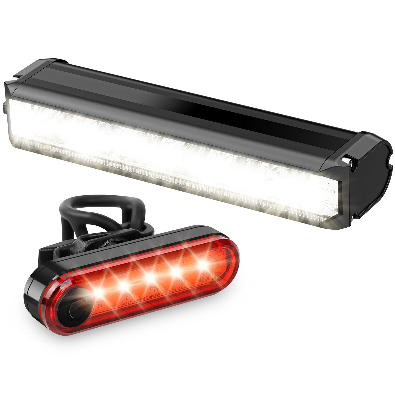 Phare De Vélo LED Rechargeable – 600/900 Lumens – 6 Modes – Étanche IP44 – Commande Filaire – Sonnette 130 DB