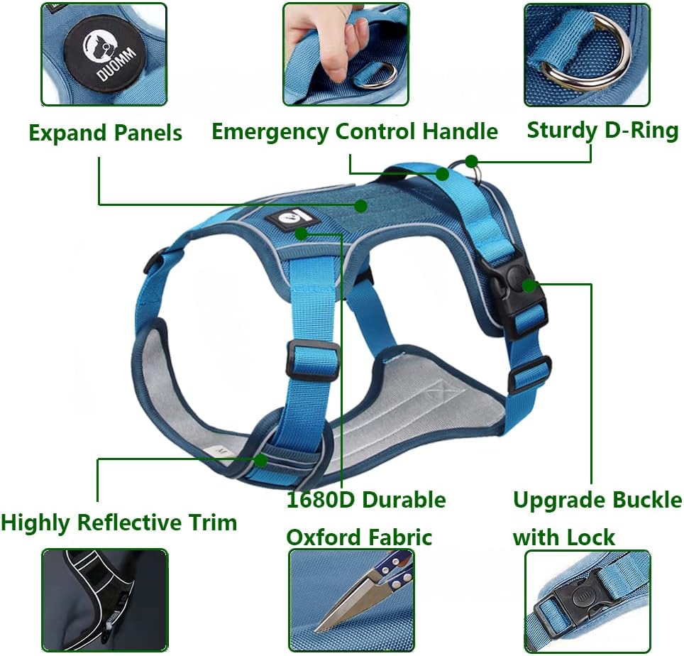 Anlitent Dog Harness No Pull for Small/Medium Dogs Anti Pull Outdoor