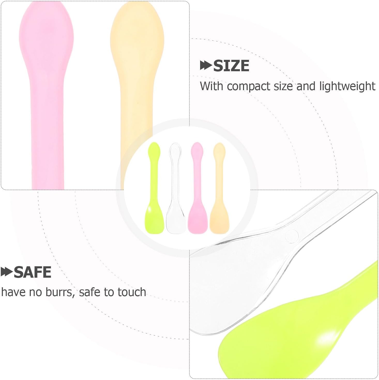 400pcs Plastic Mini Dessert Spoons with Delicate Shape and No Burrs, Practical Ice Cream and Yogurt Spoons for Parties and Cake Tasting