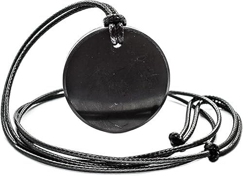 Karelia Shungite Pendant Emf Neutralizer Stone Circle Base - Wearing this Shungite Pendant Improves and Protect Your Energy Flow - Genuine Stone Karelia Shungite Pendant Emf Neutralizer Stone Circle Base - Wearing this Shungite Pendant Improves and Protect Your Energy Flow - Genuine Stone