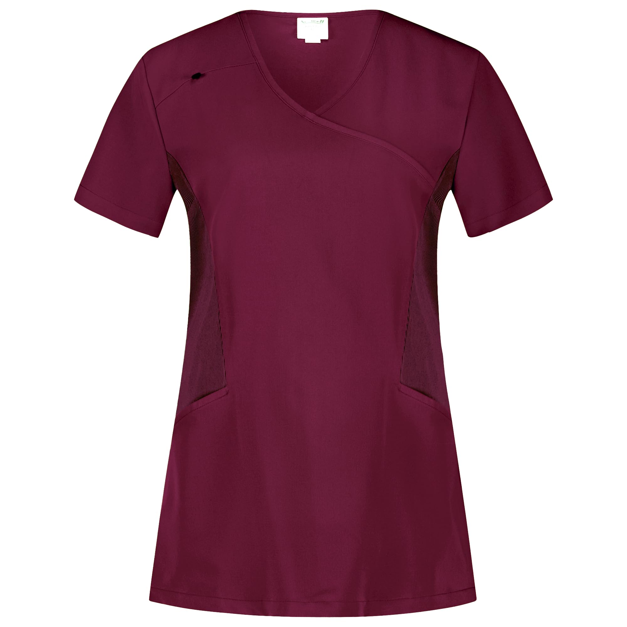 B-well Justina Casacca Medico Donna Divisa Sanitaria Donna Divisa Infermiere Donna Uniforme Sanitaria Donna a Maniche Corte, Scollo a V, Spandex