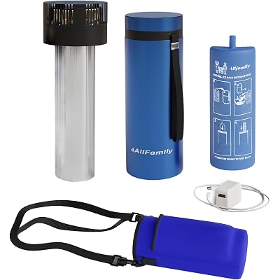 4ALLFAMILY Voyager Insulin Cooler with Auto Shut-Off – Insulin Cooler Travel Case TSA Approved for 30H – Blue USB Powered Medication Travel Case with Ice Pack for Temperature-Sensitive Meds