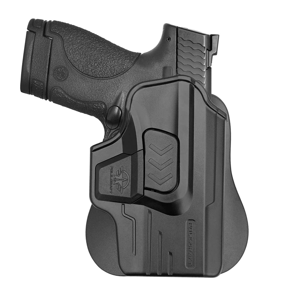 OWB Paddle Holster for Smith & Wesson M&P Shield M2.0 / M1.0-9mm 3.1" Barrel and M&P Shield M2.0 9mm with Integrated CT Green/RED Laser Pistol, Outside Waistband Polymer - 1.5"-2" Belt Adjustable