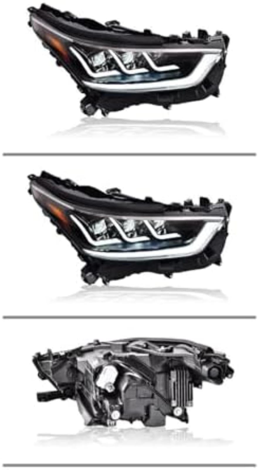 Dla TOYOTA, dla Highlander, dla korony, dla Kluger 2022 zespół reflektora Drl soczewki wiązki kierunkowskaz przednie lampy reflektor światło Lampka kontrolna lusterka bocznego Lampka