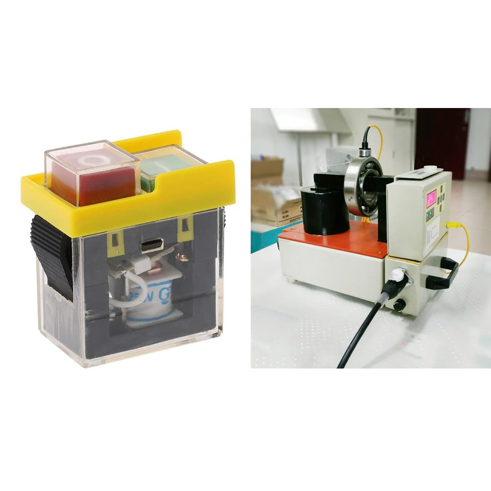 BOLOUY 250V Electromagnetic Switches Waterproof Magnetic Start Button Protections Self-Locking Switches for KJD6 5E4