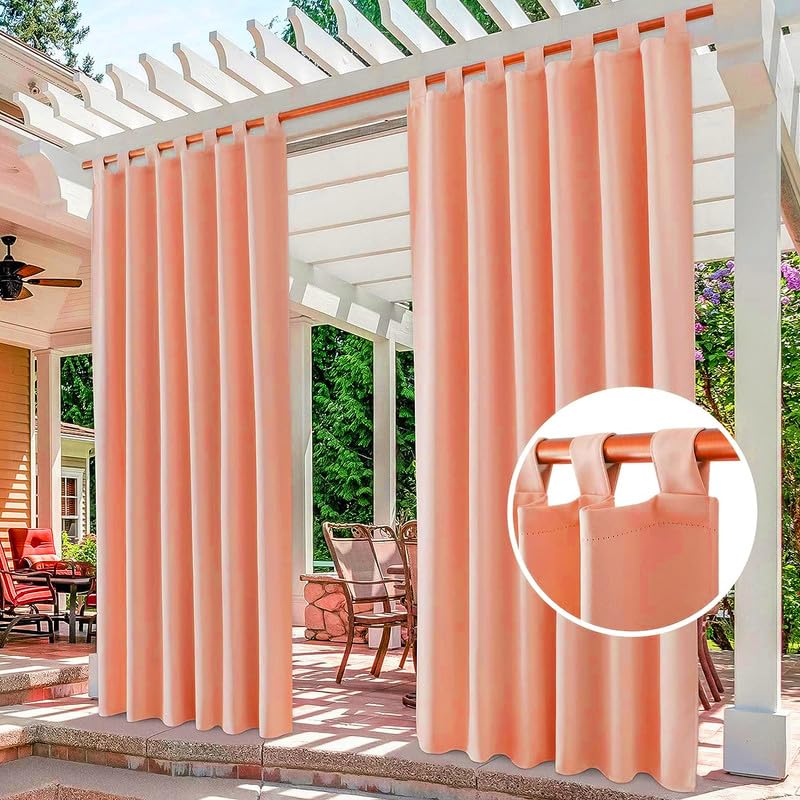 GREEN DECOR - Polyester Waterproof Rain & Sun Blockage Curtains with Top Loops Ideal for Outdoor Balcony & Indoor Suitable for Window & Door Curtains (Pink, 4.5 X 5.5 Feet) Piece of 1 (B0CDH63KRF) Amazon Price History, Amazon Price Tracker