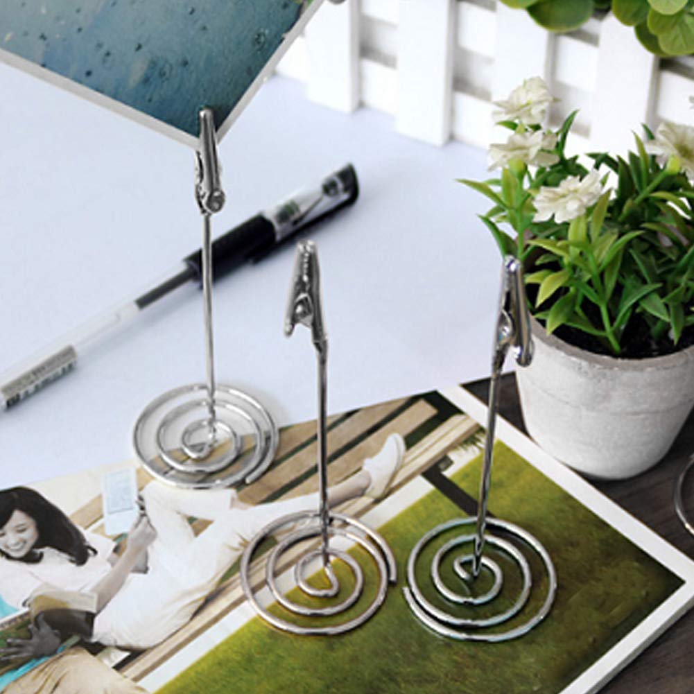 QANYEGN Metal Table Cards Clips, Table Number Holders, Table Name Card Holder Clips, Photo Stands, Place Card Holders, Picture Memo Holder for Wedding, Birthday Party