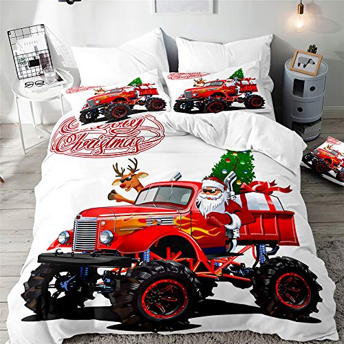Weihnachtsbettwäsche Microfaser 22 Surwin Bettwäsche Weihnachten Set Rentiere und Schneeflocke Muster...