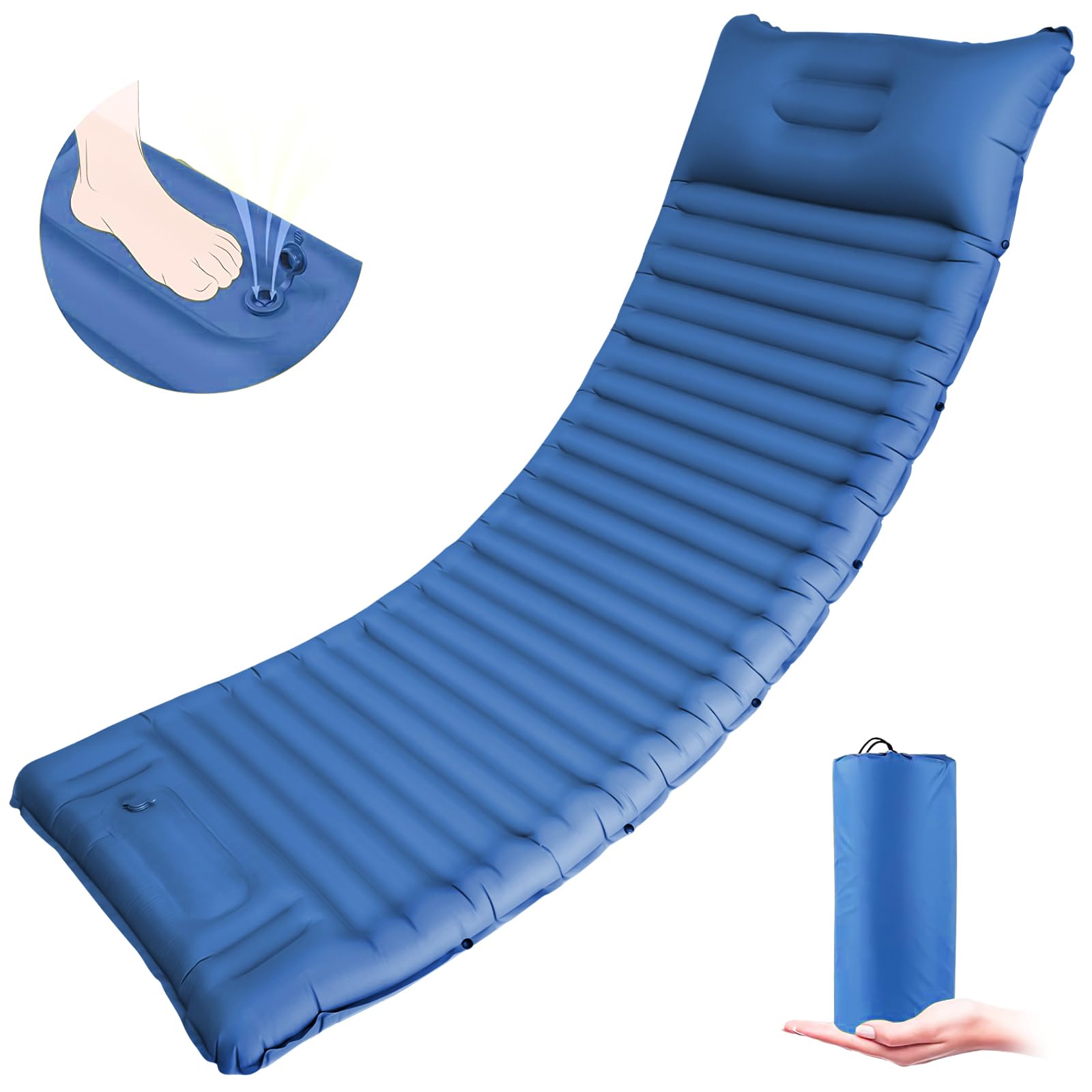 Sleeping Pad For Camping Longtor 4in Thick, Camping Air Mattress