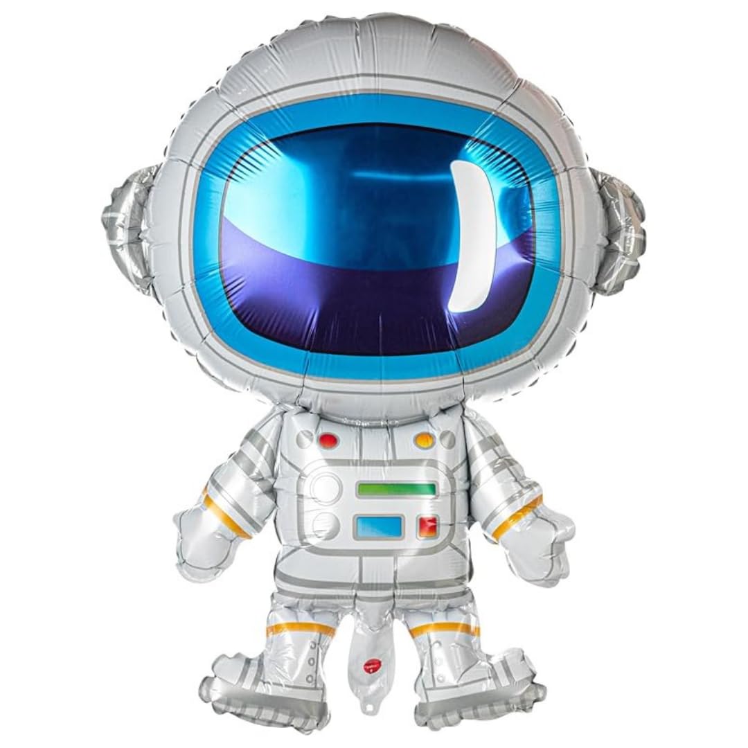 Wanna Party 33" Big Supershape Astronaut Balloon,Inflatable Foil Balloon Space Balloon Galaxy Party Decor, Space Theme Party Decorations for Kids Birthday