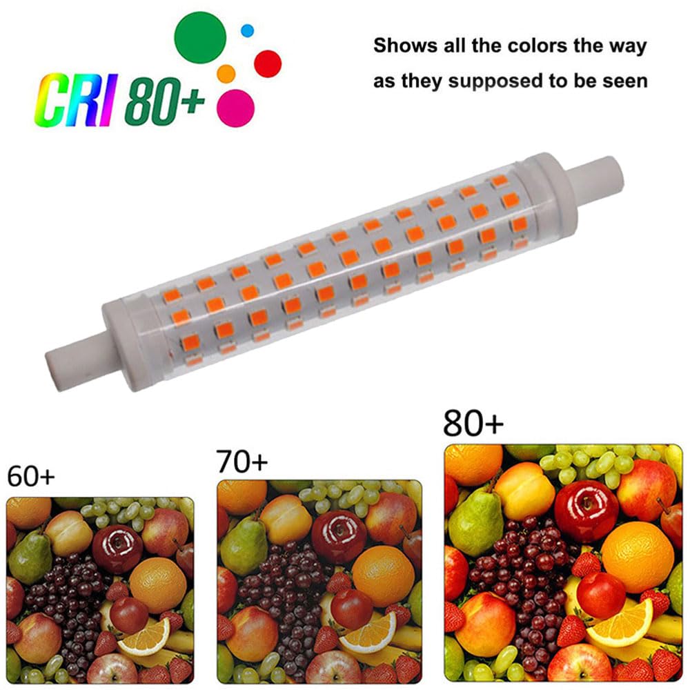 10W 1000LM R7S J118 Bombillas LED Regulables de Cuerpo cerámico AC 110~130V/220~240V 100W Bombillas halógenas de tungsteno Bombillas de Repuesto para iluminación de Taller Lámparas de pie