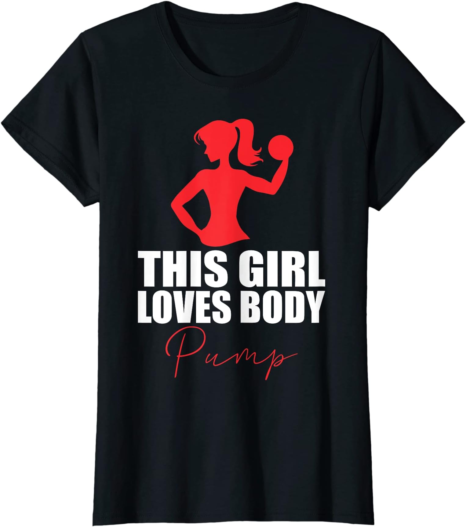 レディース Gym Girls Tシャツ This Girl Loves Body Pump Funny Gym Girl Memes Tシャツ