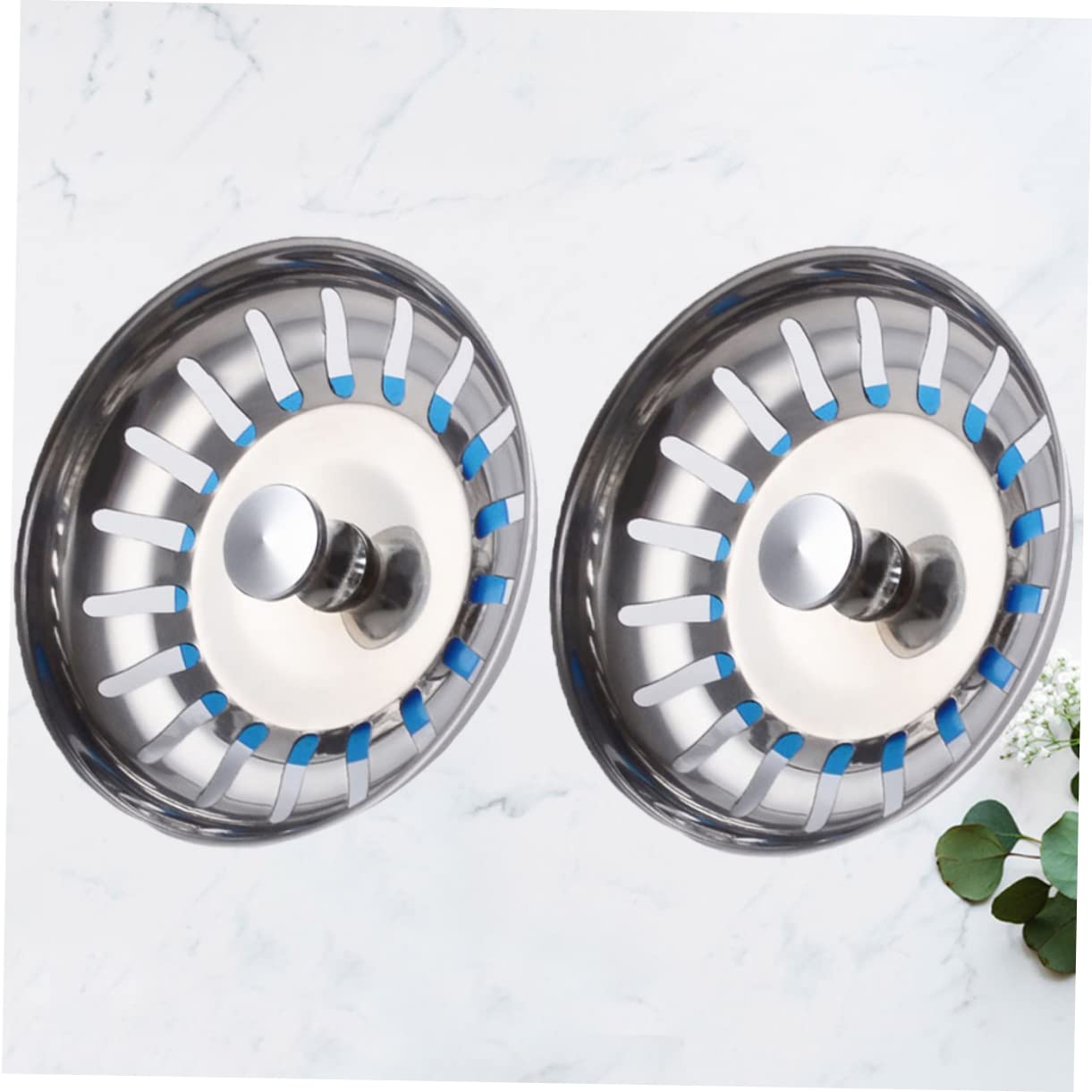 NUOBESTY 2 Series Filtro De Drenaje De Ducha Ventosa Colador De Fregadero Accesorios para Fregadero De Cocina Pequeño Tapa De Drenaje Colador para 2 Piezas