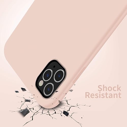 Miniatura 8 de OTOFLY Funda compatible con iPhone 11 Pro, ultra delgada, de silicona líquida, antiarañazos, a prueba de golpes, con forro de microfibra (rosa)