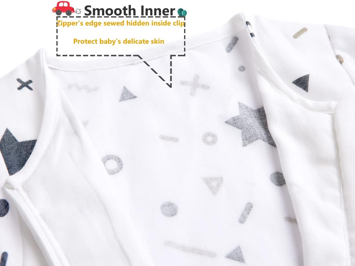 ililmmoe Baby Long Sleeves Sleep Sack 100% Muslin Cotton Toddler Early Walker with Feets Wearable Blanket Star/S 6-18Months : Everything Else